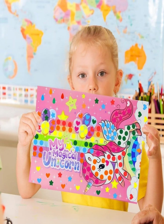 PLUSPOINT Kids Premium Dot Stickers for Kids 6 Cartoon Cardboard Pcs with 1000+ Sticky Dots DIY Stickers Mosaic Pictures Dotty Fun Craft Supplies for Girls, Journaling, Labelling, Organising Scrapbook - Image 4